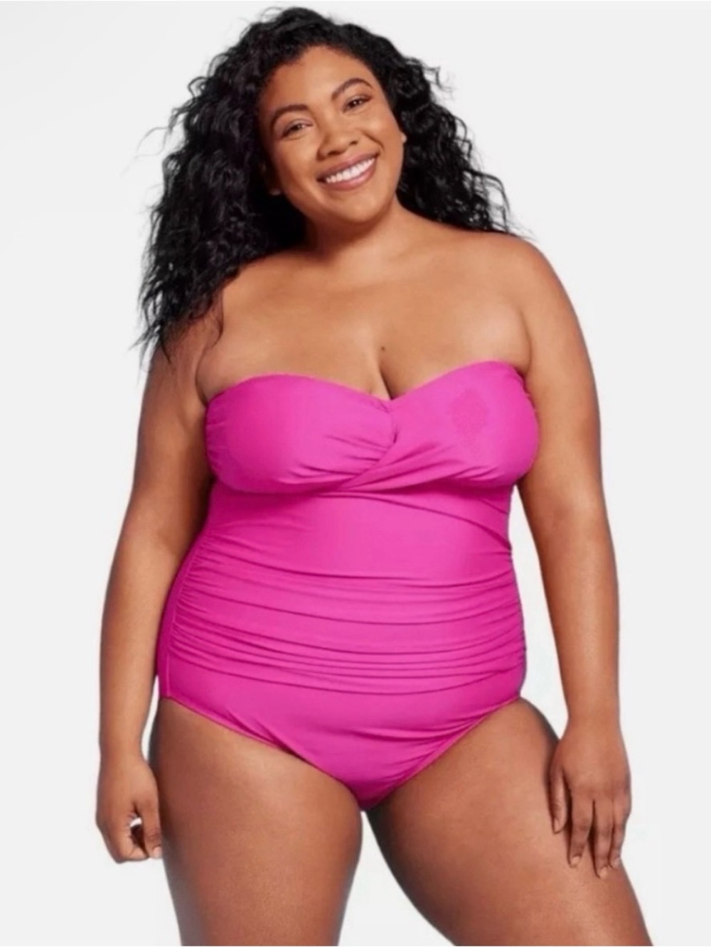 Kona Sol Full Coverage Tummy Control Twist Front One Piece